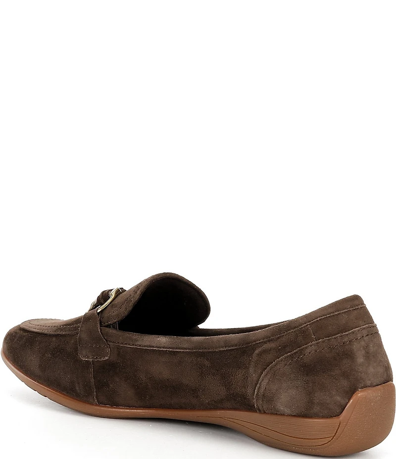 Josef Seibel Fenja 34 Suede Bit Buckle Loafers