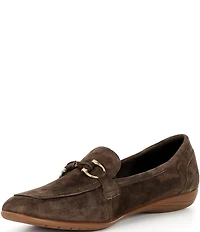 Josef Seibel Fenja 34 Suede Bit Buckle Loafers