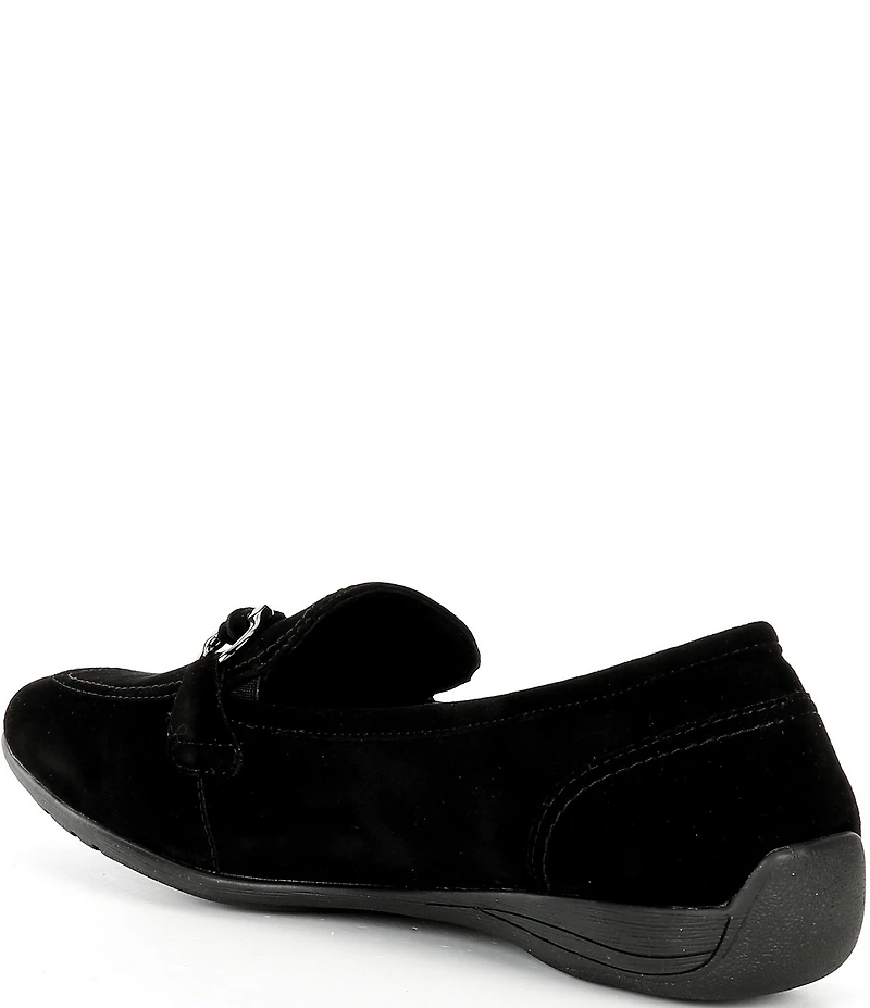 Josef Seibel Fenja 34 Suede Bit Buckle Loafers