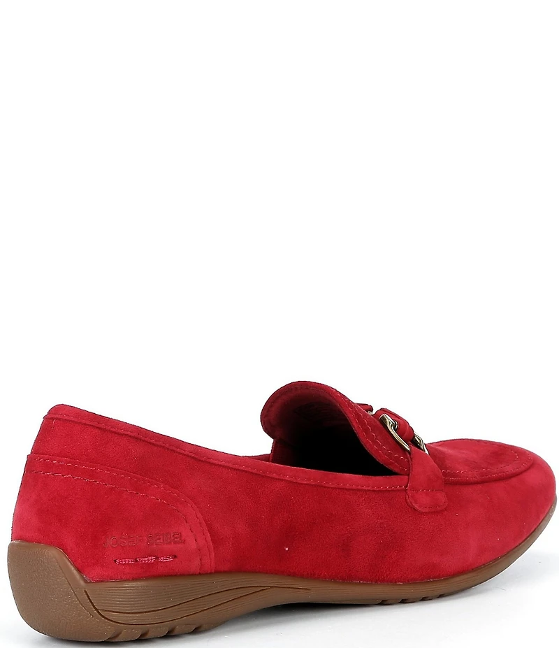 Josef Seibel Fenja 34 Suede Bit Buckle Loafers