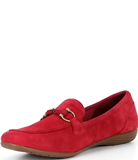 Josef Seibel Fenja 34 Suede Bit Buckle Loafers