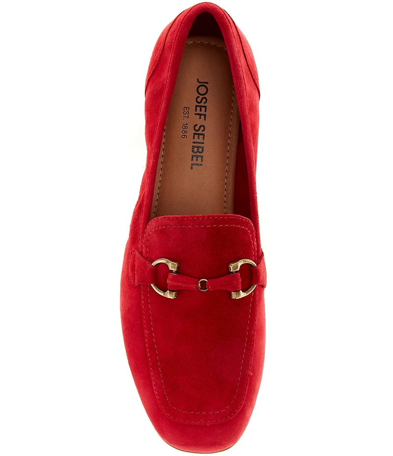 Josef Seibel Fenja 34 Suede Bit Buckle Loafers