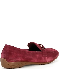 Josef Seibel Fenja 34 Suede Bit Buckle Loafers