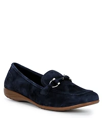 Josef Seibel Fenja 34 Suede Bit Buckle Loafers