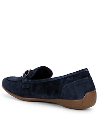 Josef Seibel Fenja 34 Suede Bit Buckle Loafers