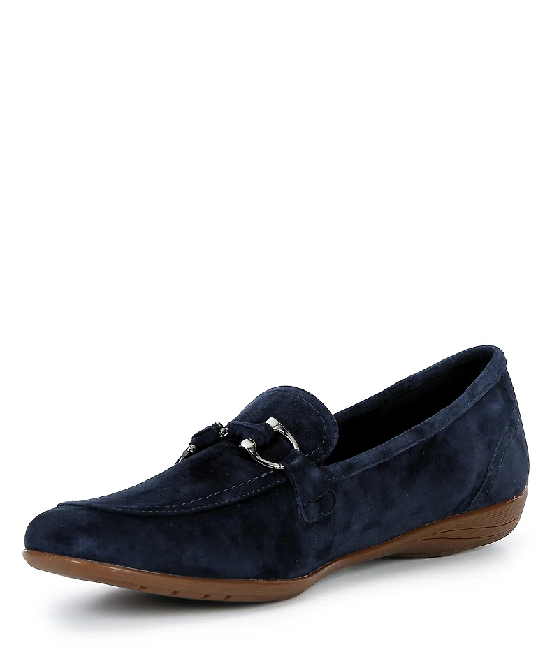 Josef Seibel Fenja 34 Suede Bit Buckle Loafers