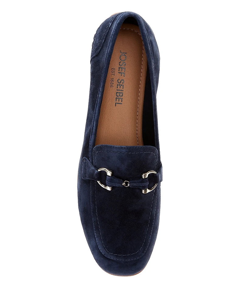 Josef Seibel Fenja 34 Suede Bit Buckle Loafers