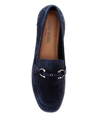 Josef Seibel Fenja 34 Suede Bit Buckle Loafers