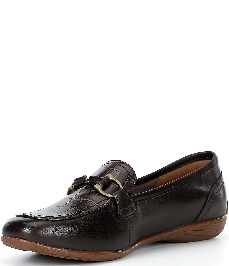 Josef Seibel Fenja 40 Croco Print Leather Loafers