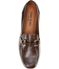 Josef Seibel Fenja 40 Croco Print Leather Loafers