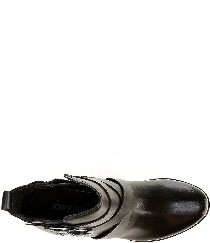 Josef Seibel Gloria 08 Leather Double Buckle Hardware Booties