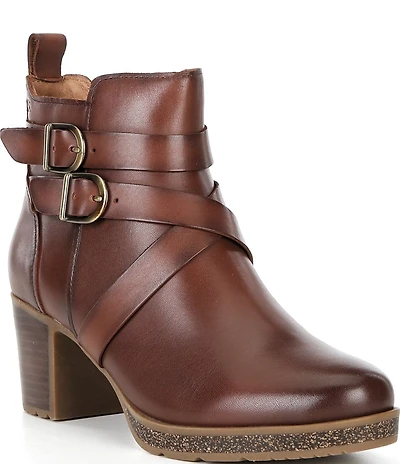 Josef Seibel Gloria 08 Leather Double Buckle Hardware Booties