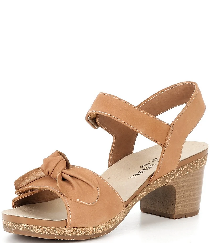 Josef Seibel Grace 11 Leather Knot Detail Sandals