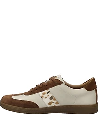 Josef Seibel Women's Joleen 03 Leather and Faux Cow Print Suede Sneakers