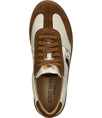 Josef Seibel Women's Joleen 03 Leather and Faux Cow Print Suede Sneakers