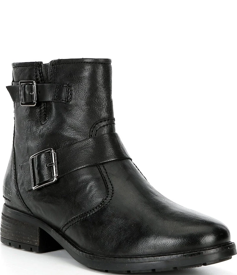 Josef Seibel Kate 21 Leather Buckle Hardware Booties