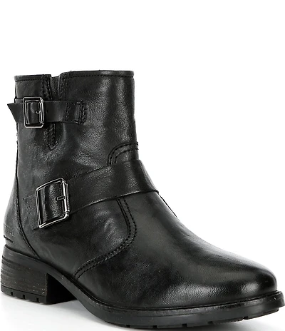 Josef Seibel Kate 21 Leather Buckle Hardware Booties