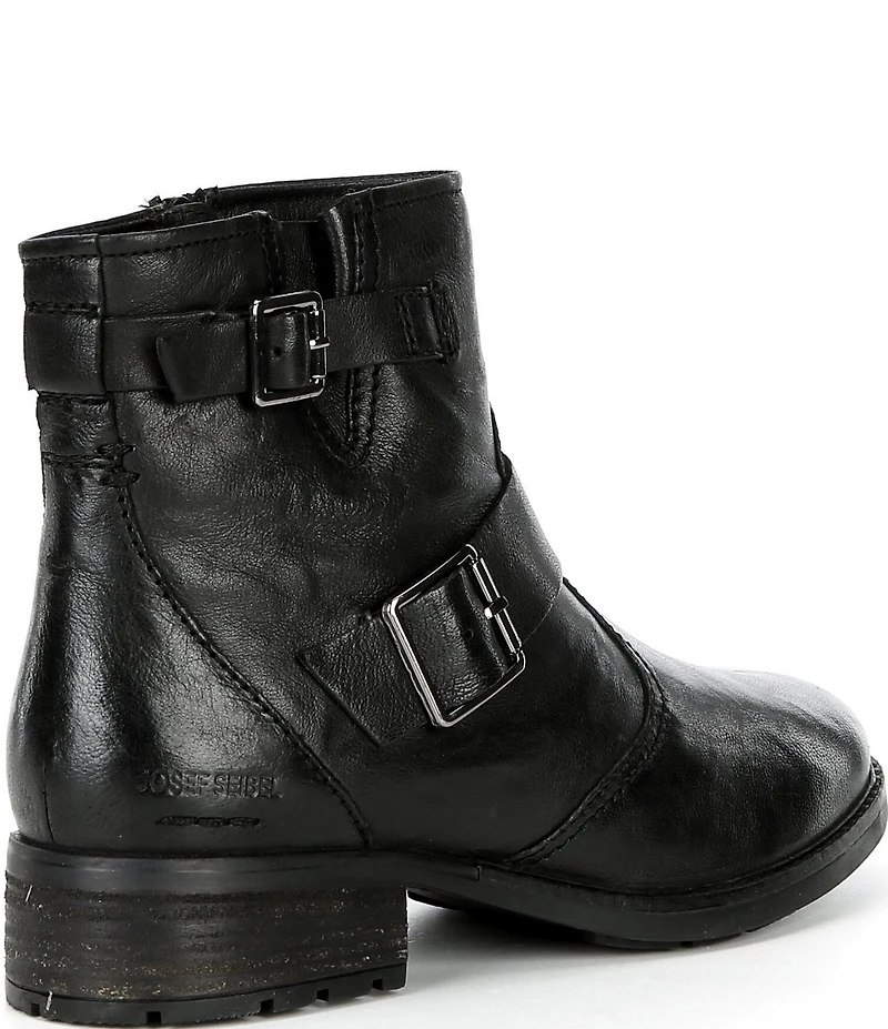 Josef Seibel Kate 21 Leather Buckle Hardware Booties