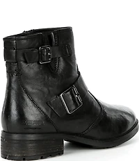 Josef Seibel Kate 21 Leather Buckle Hardware Booties