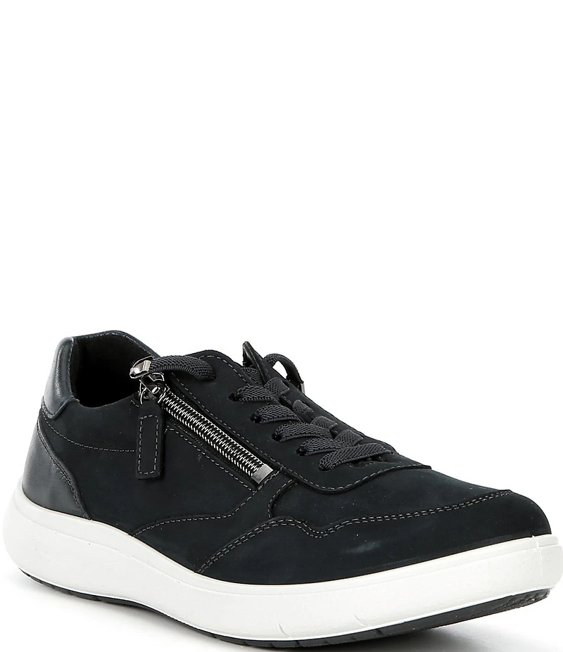 Josef Seibel Meghan 09 Leather and Suede Zipper Sneakers