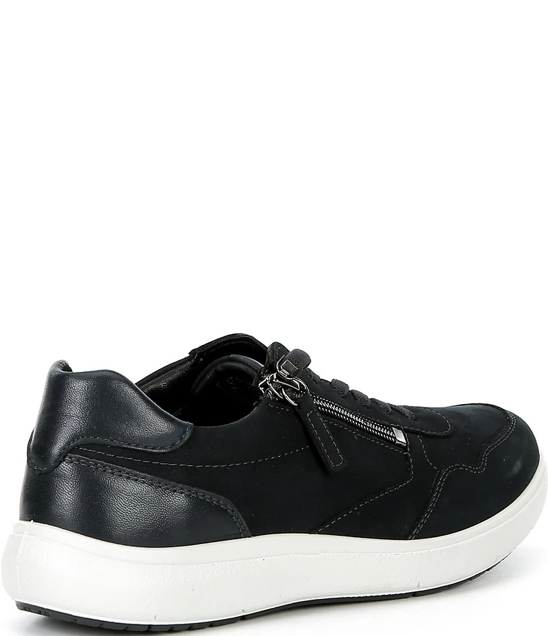 Josef Seibel Meghan 09 Leather and Suede Zipper Sneakers