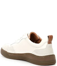 Josef Seibel Men's Cleve 01 Leather and Suede Perforated Detail Lace Up Sneakers