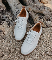 Josef Seibel Men's Cleve 01 Leather and Suede Perforated Detail Lace Up Sneakers