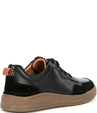 Josef Seibel Men's Cleve 01 Leather and Suede Perforated Detail Lace Up Sneakers