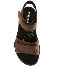 Josef Seibel Men's Emeric 10 Leather Hook-and-Loop Sandals
