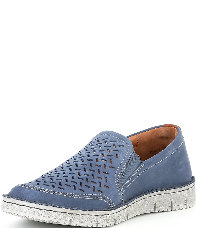 Josef Seibel Men's Ruben 27 Perforated Leather Slip On Sneakers