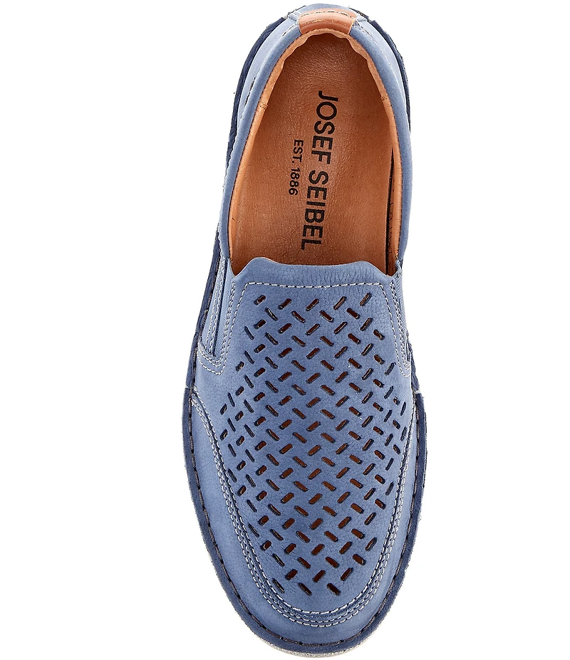 Josef Seibel Men's Ruben 27 Perforated Leather Slip On Sneakers
