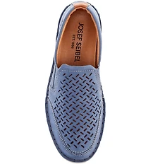 Josef Seibel Men's Ruben 27 Perforated Leather Slip On Sneakers