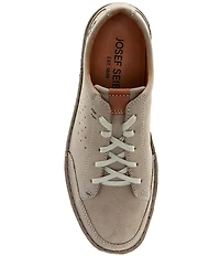 Josef Seibel Men's Ruben 29 Leather Perforated Detail Lace Up Sneakers