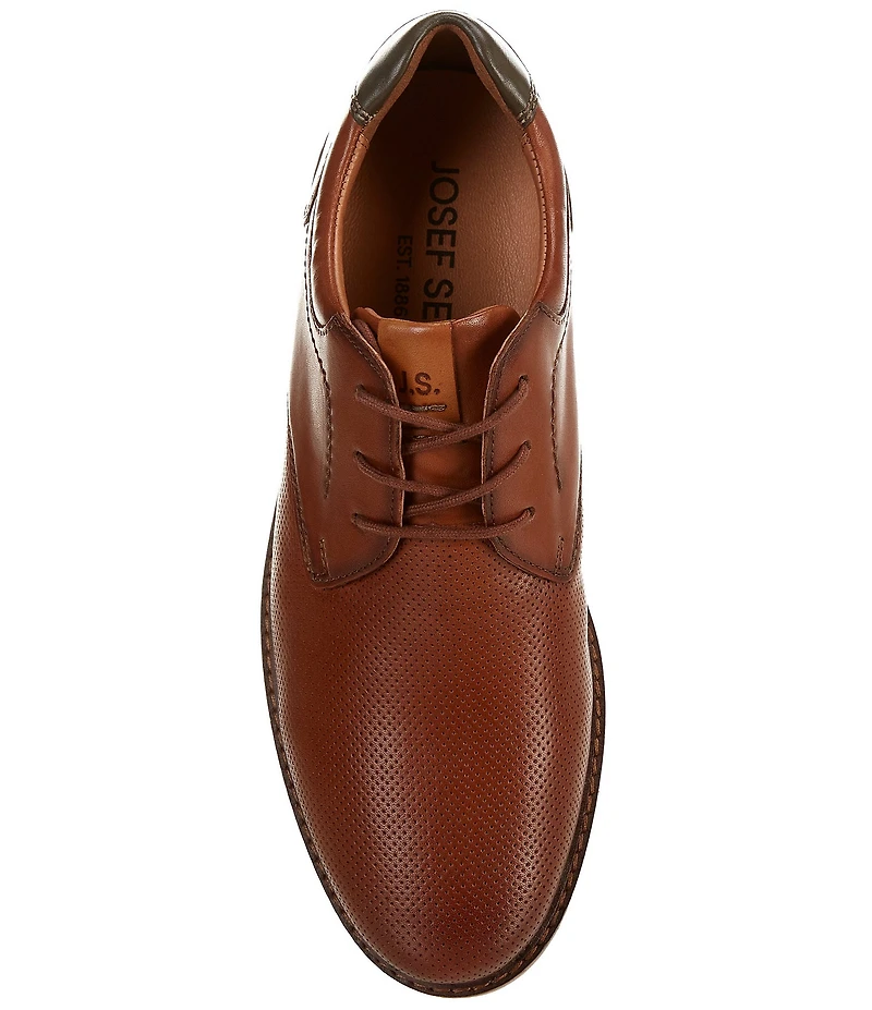 Josef Seibel Men's Stuart 02 Perforated Leather Lace Up Oxfords
