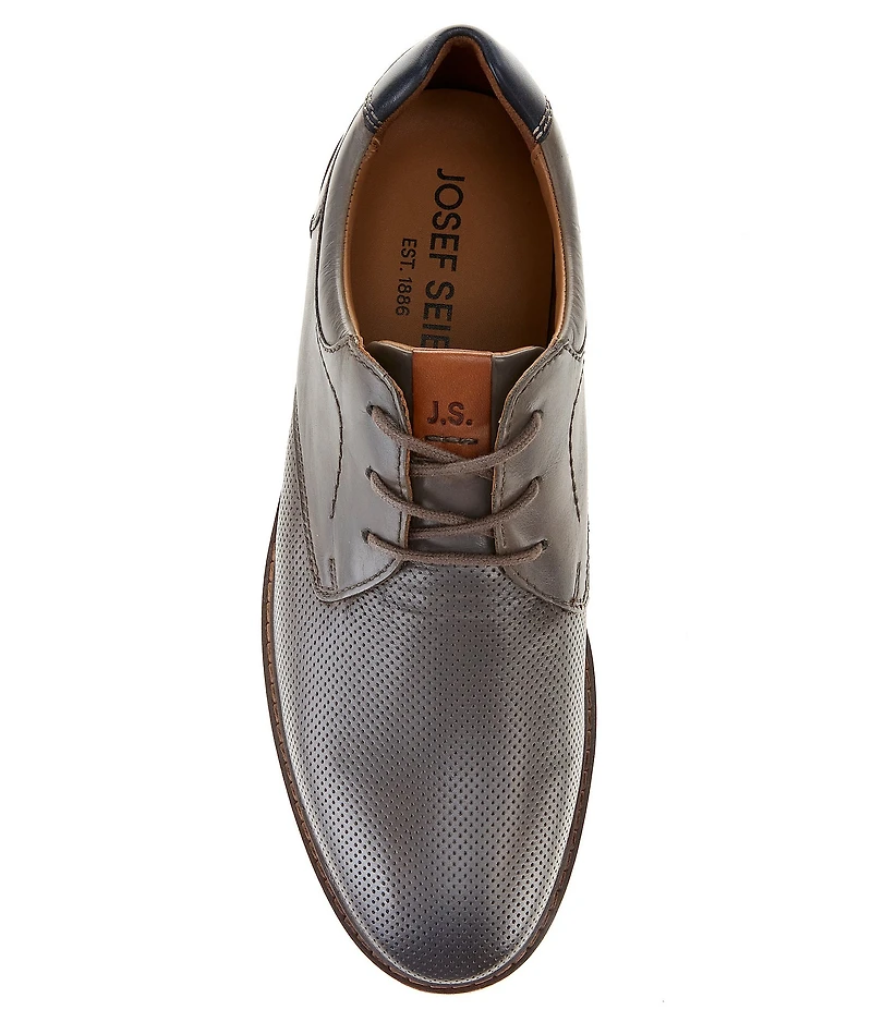 Josef Seibel Men's Stuart 02 Perforated Leather Lace Up Oxfords