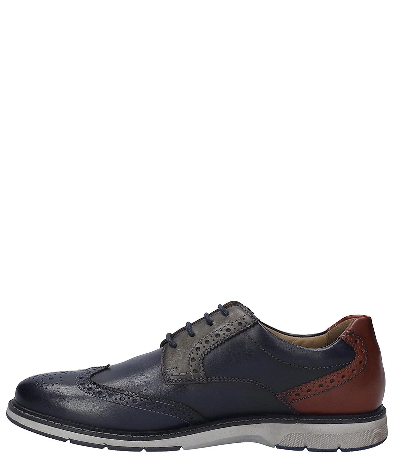 Josef Seibel Men's Stuart 07 Leather Wingtip Brogue Detail Oxfords