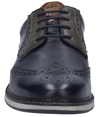 Josef Seibel Men's Stuart 07 Leather Wingtip Brogue Detail Oxfords