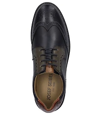Josef Seibel Men's Stuart 07 Leather Wingtip Brogue Detail Oxfords