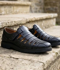 Josef Seibel Men's Stuart 12 Leather Fisherman Hook-and-Loop Sandals