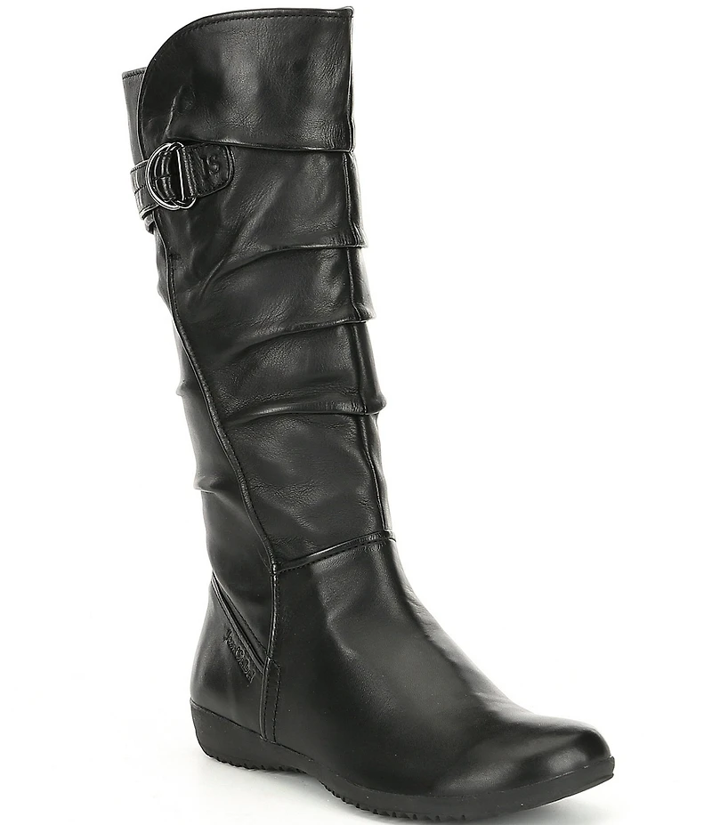 Josef Seibel Naly 23 Rouched Leather D-Ring Hardware Tall Boots