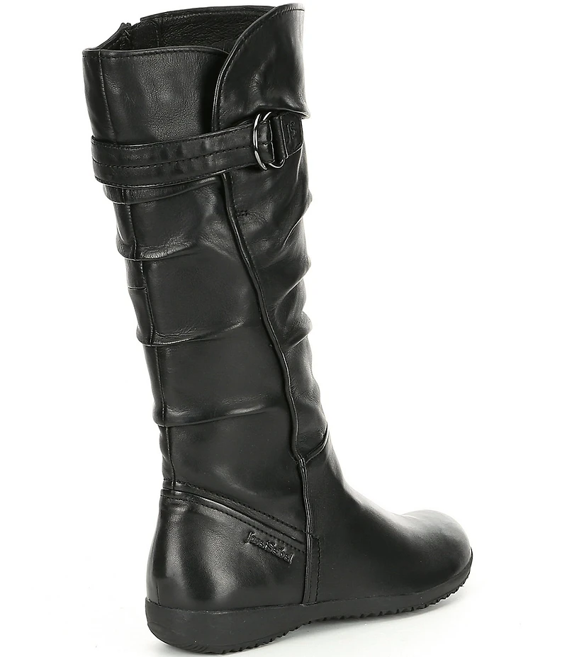Josef Seibel Naly 23 Rouched Leather D-Ring Hardware Tall Boots