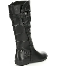 Josef Seibel Naly 23 Rouched Leather D-Ring Hardware Tall Boots