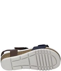 Josef Seibel Quinn02 Leather Buckle Detail Wedge Sandals