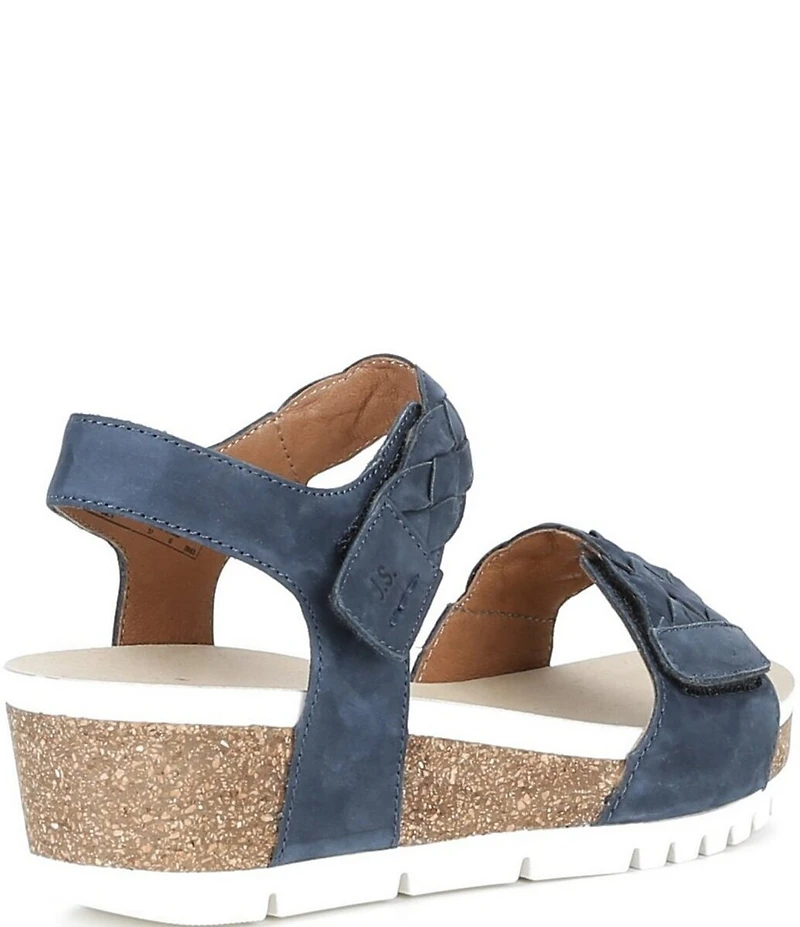 Josef Seibel Quinn 22 Suede Braided Wedge Sandals