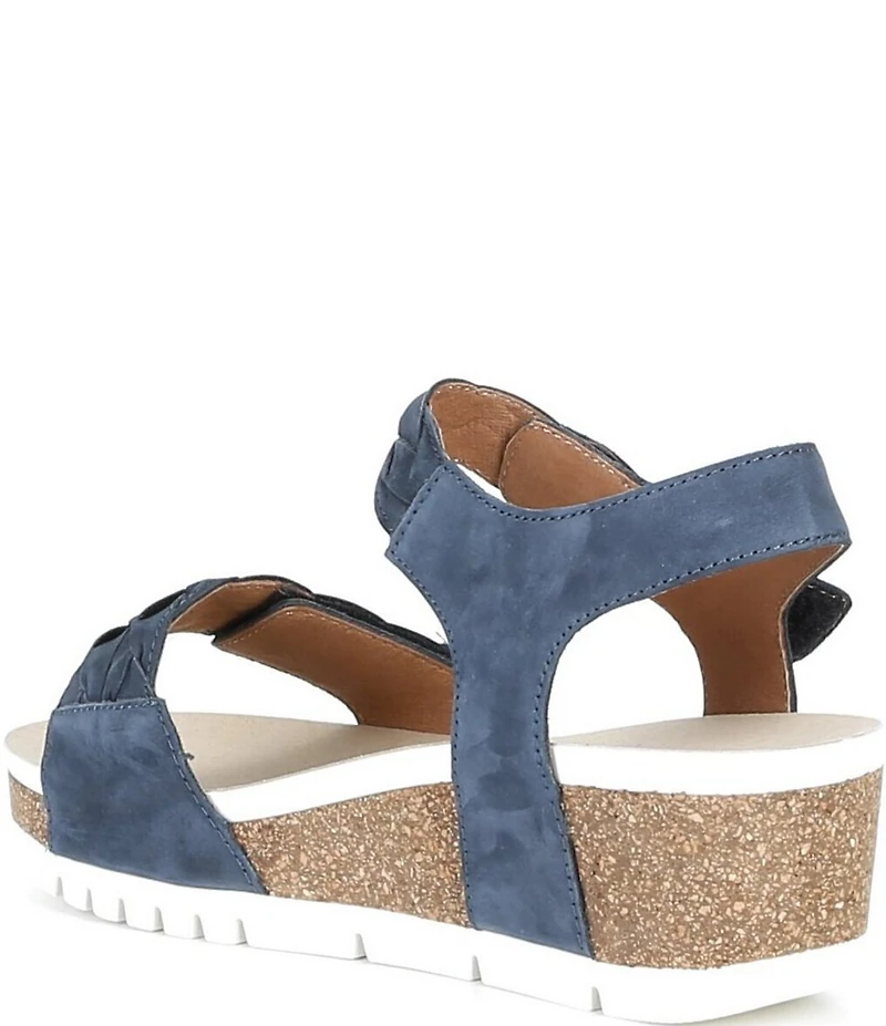 Josef Seibel Quinn 22 Suede Braided Wedge Sandals