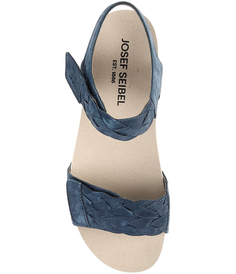 Josef Seibel Quinn 22 Suede Braided Wedge Sandals
