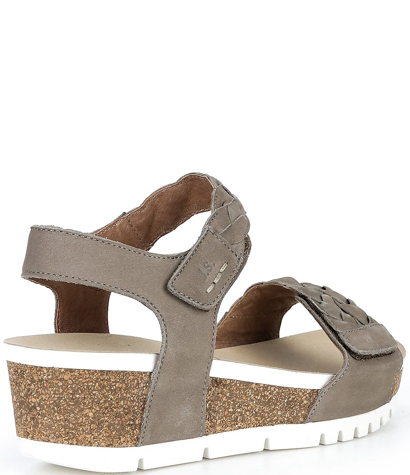 Josef Seibel Quinn 22 Suede Braided Wedge Sandals