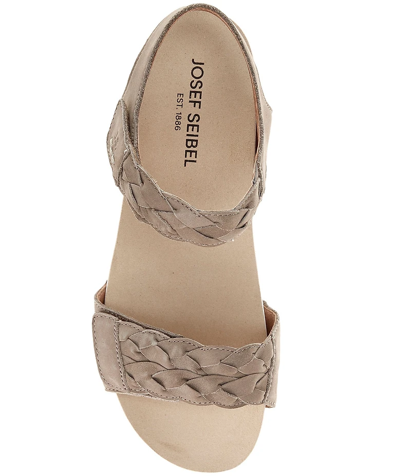 Josef Seibel Quinn 22 Suede Braided Wedge Sandals