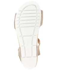 Josef Seibel Quinn 22 Suede Braided Wedge Sandals