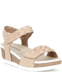 Josef Seibel Quinn 22 Suede Braided Wedge Sandals